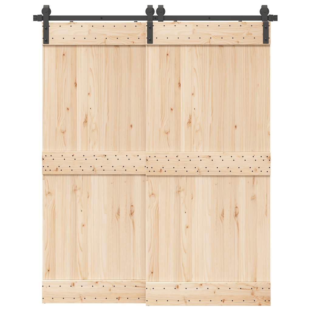Utstyr for skyvedør 183 cm stål svart