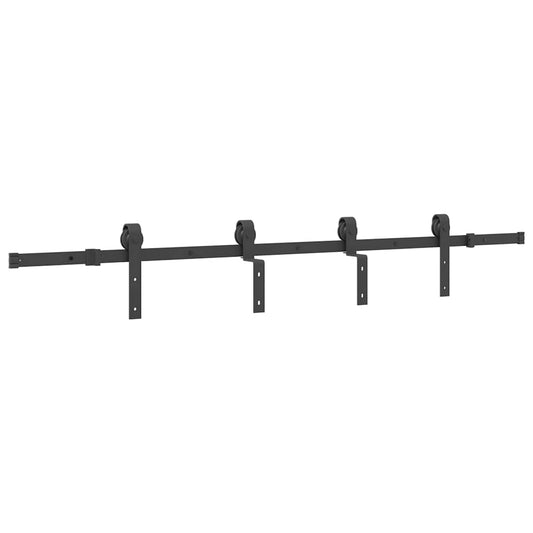 Utstyr for skyvedør 200 cm stål svart