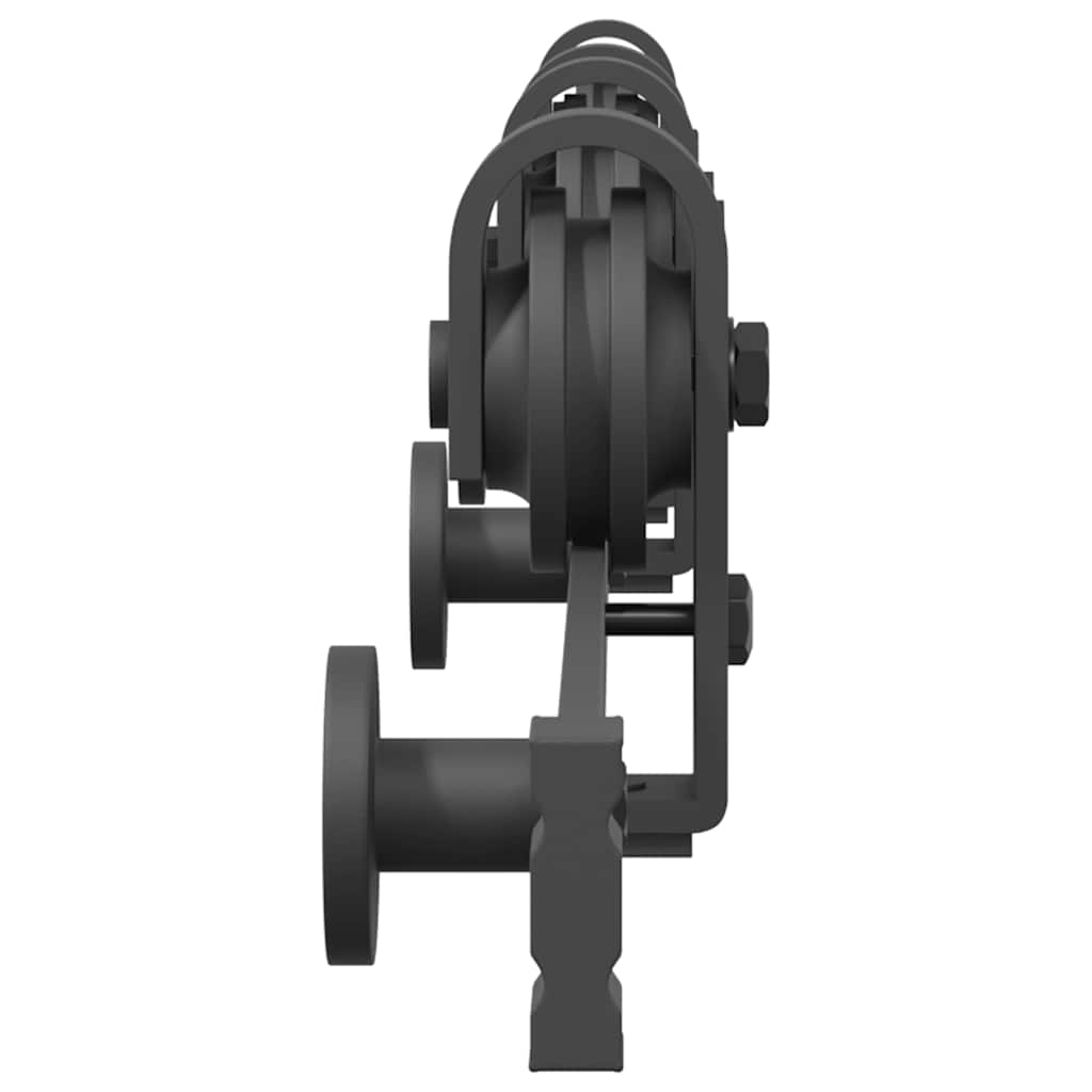Utstyr for skyvedør 183 cm stål svart