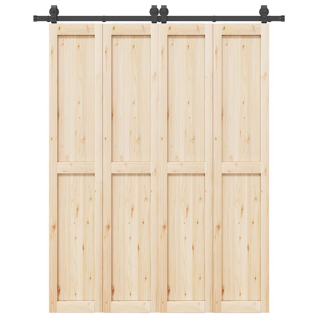 Utstyr for skyvedør 183 cm stål svart