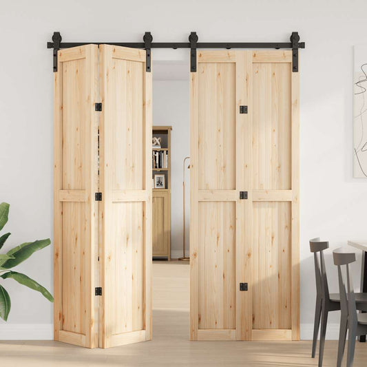 Utstyr for skyvedør 183 cm stål svart