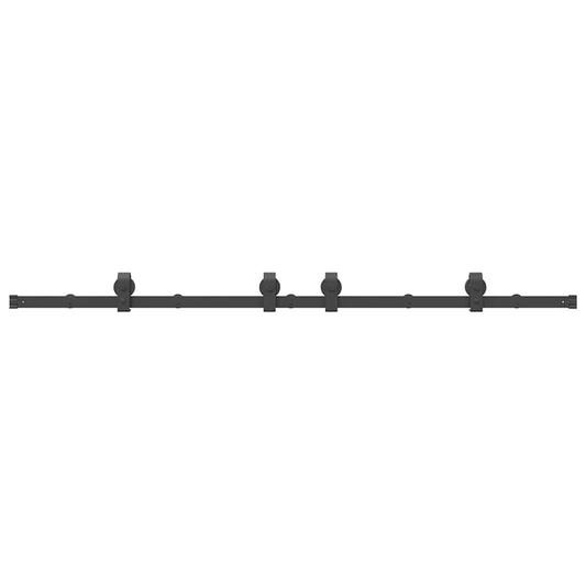 Utstyr for skyvedør 183 cm stål svart