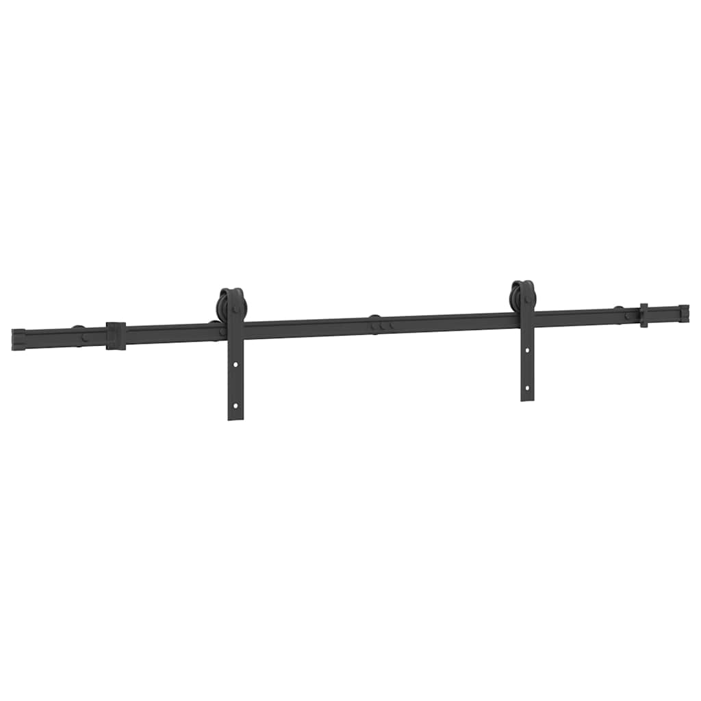 Utstyr for skyvedør 183 cm stål svart