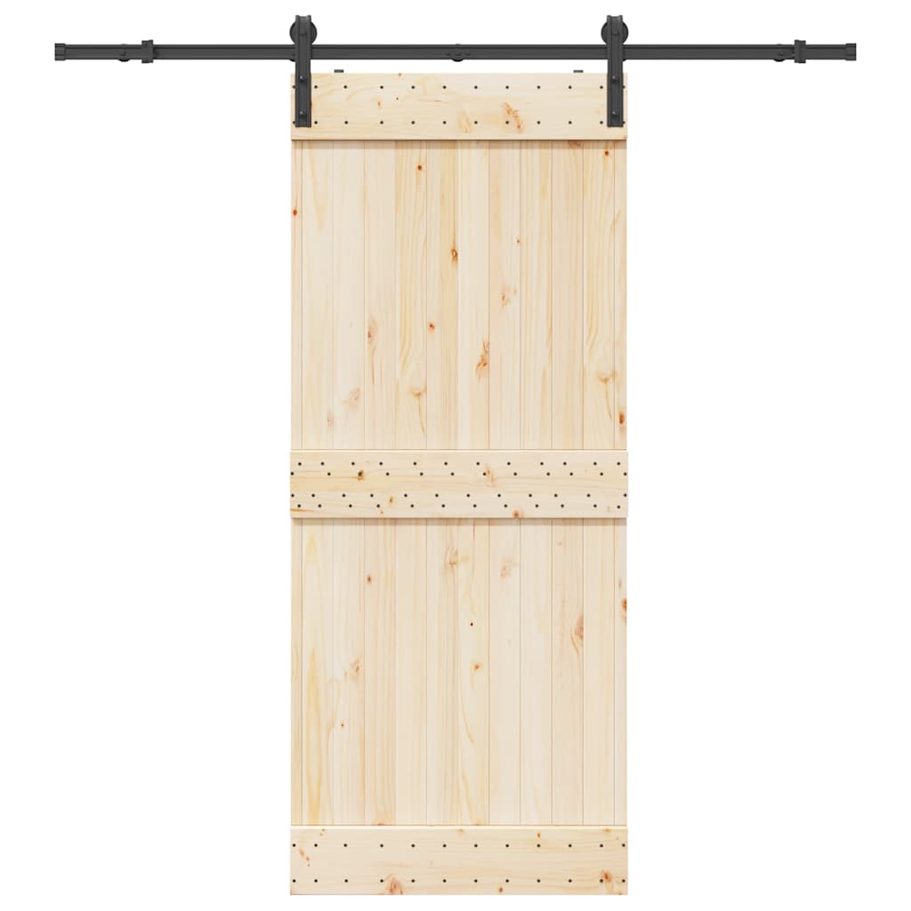 Utstyr for skyvedør 183 cm stål svart