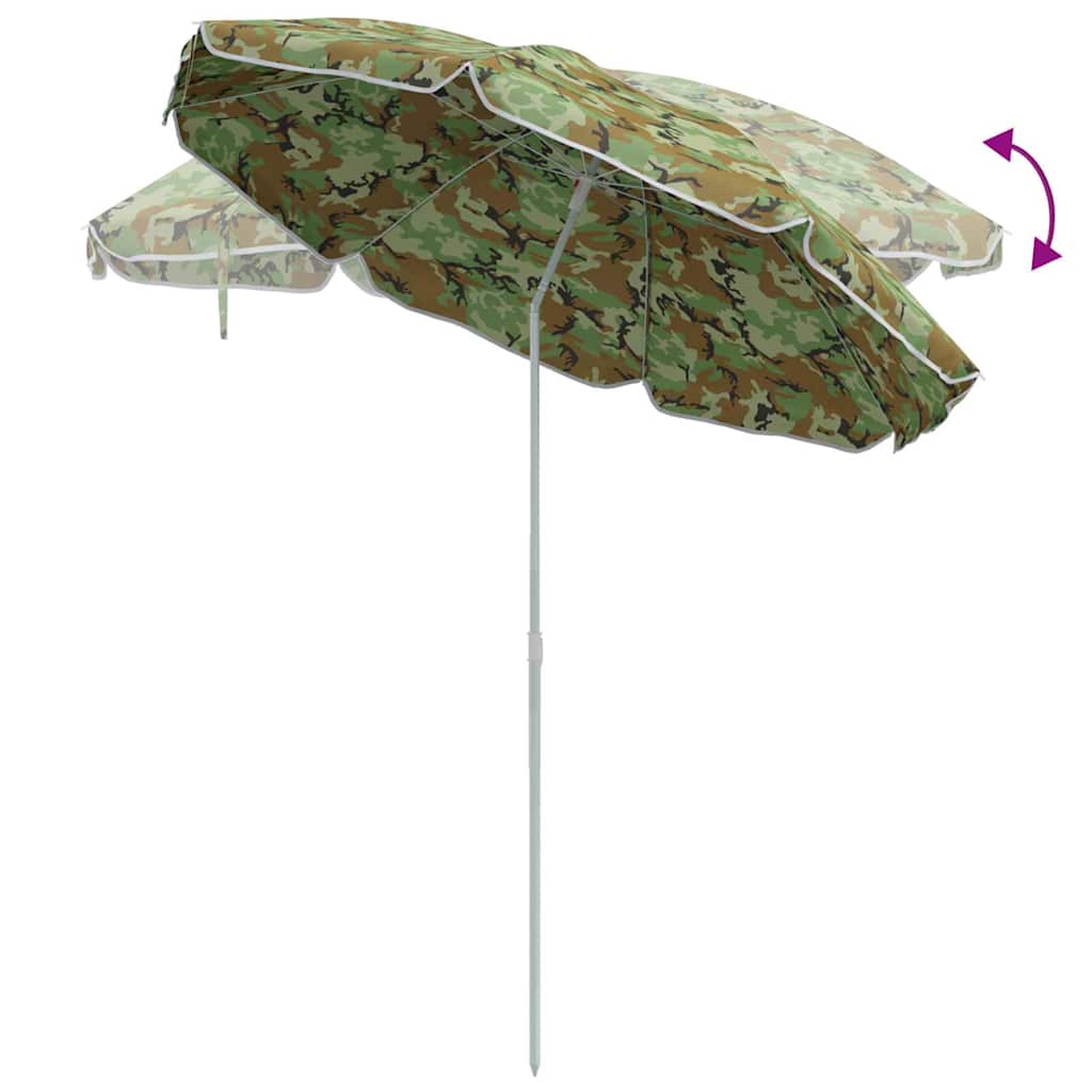 Hageparasol 240 cm 170T polyester Kamuflasje