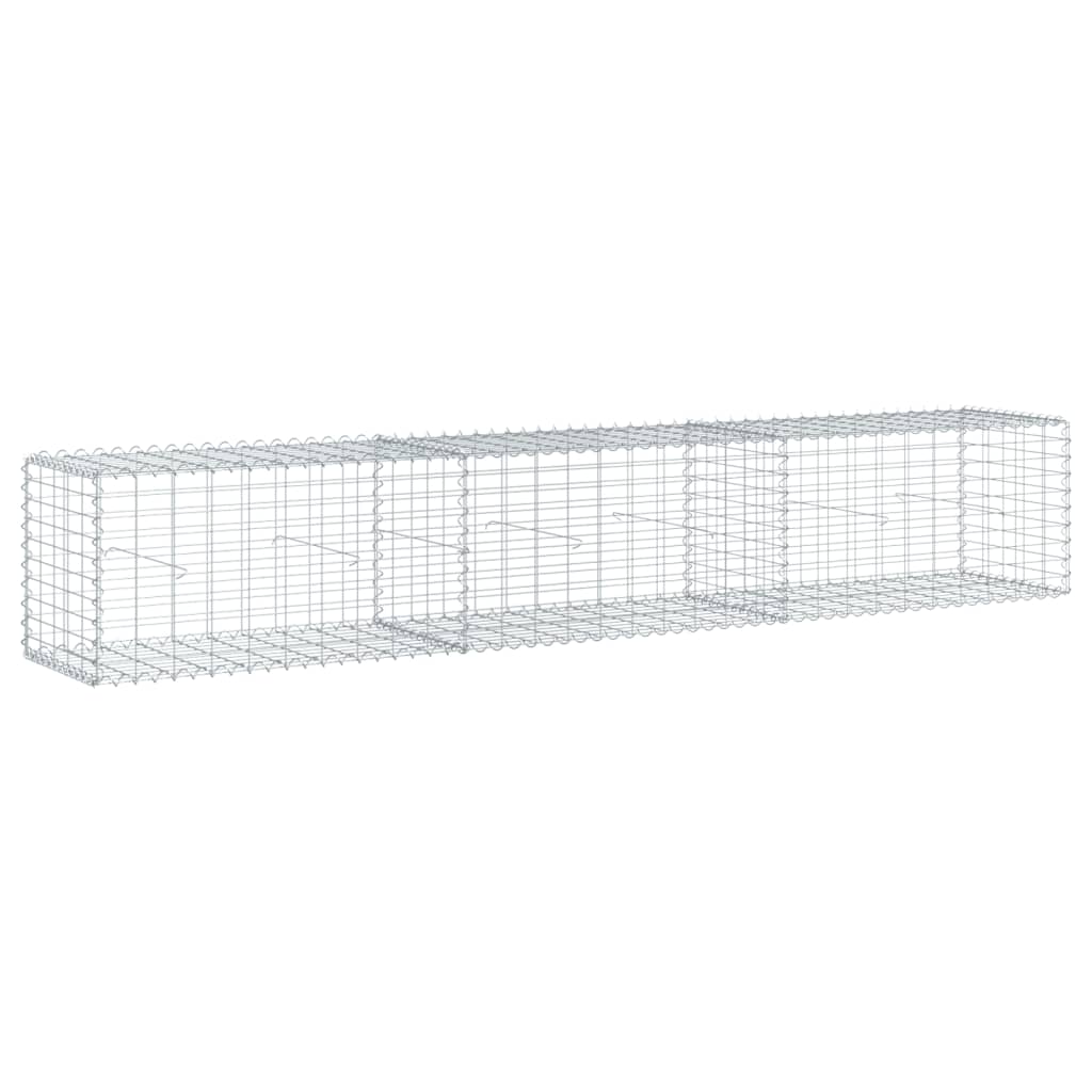 Gabionkurv med deksel 300x50x50 cm galvanisert jern