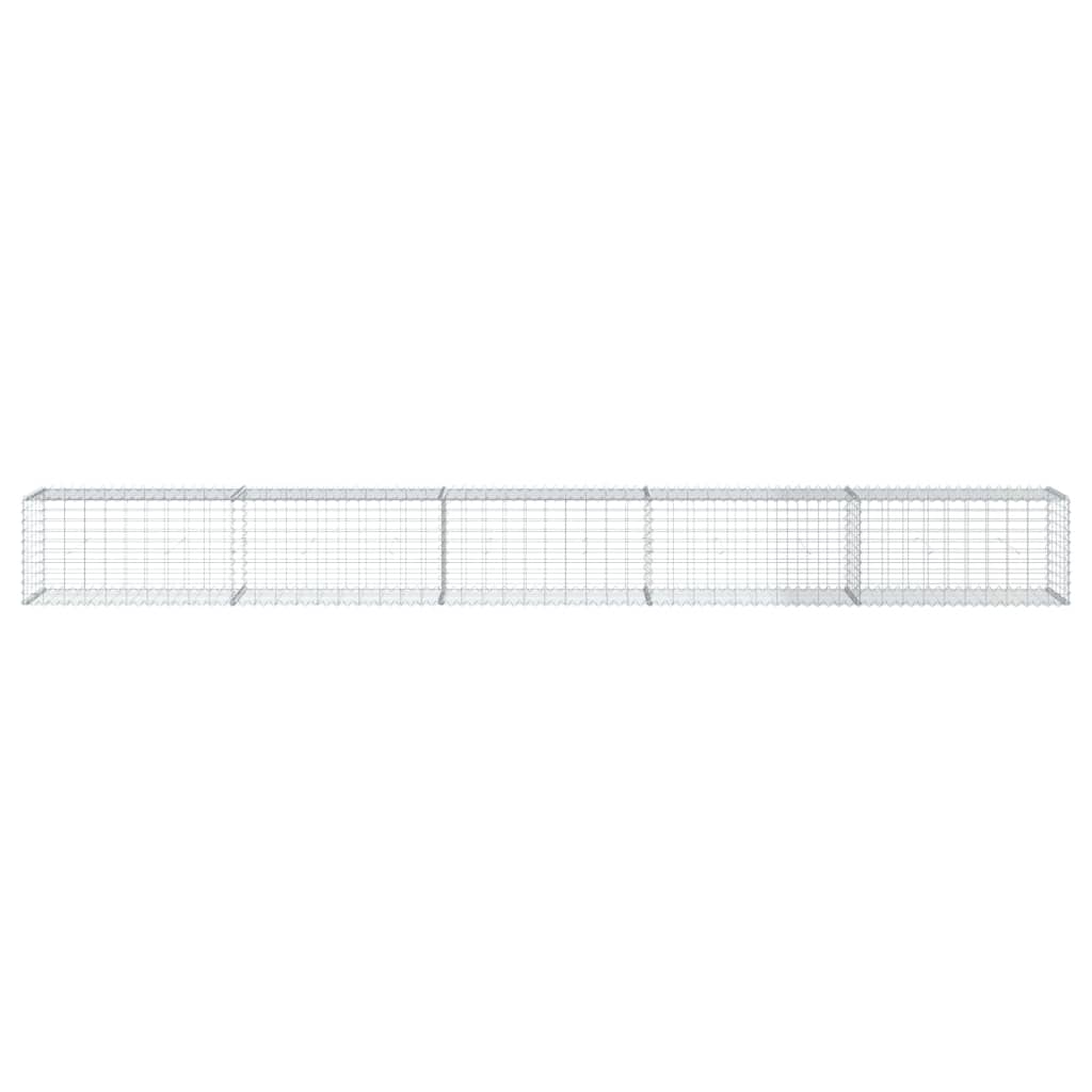 Gabionkurv med deksel 500x50x50 cm galvanisert jern