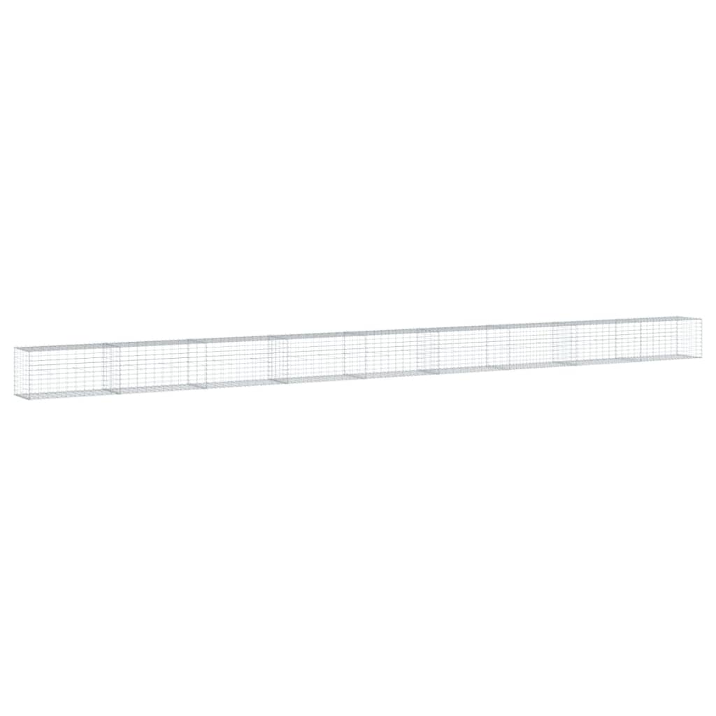 Gabionkurv med deksel 900x50x50 cm galvanisert jern