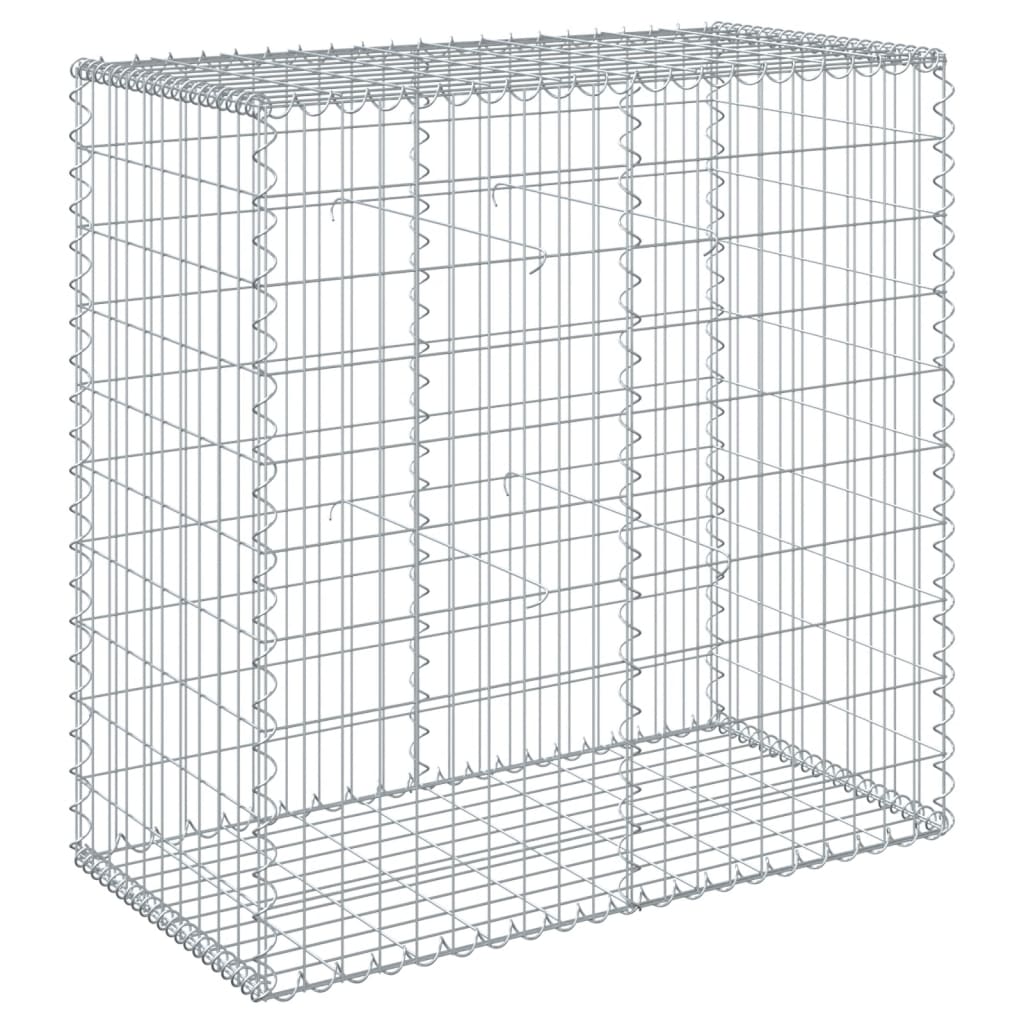 Gabionkurv med deksel 100x50x100 cm galvanisert jern
