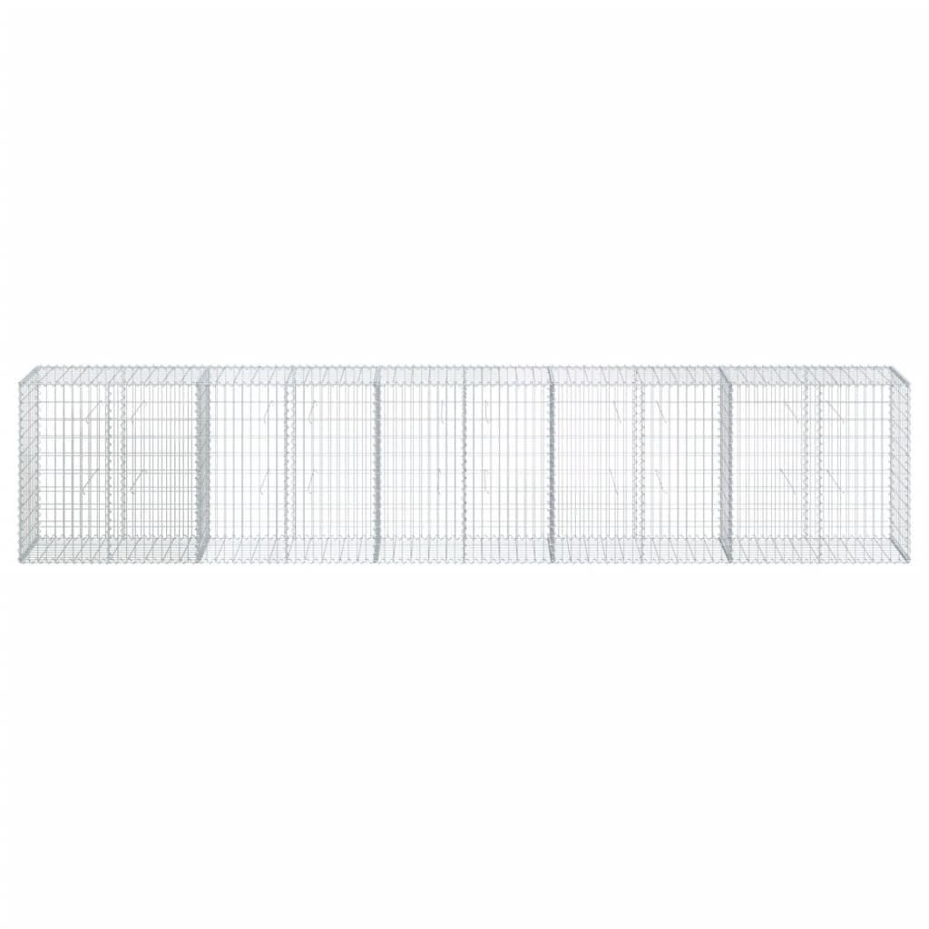 Gabionkurv med deksel 500x50x100 cm galvanisert jern