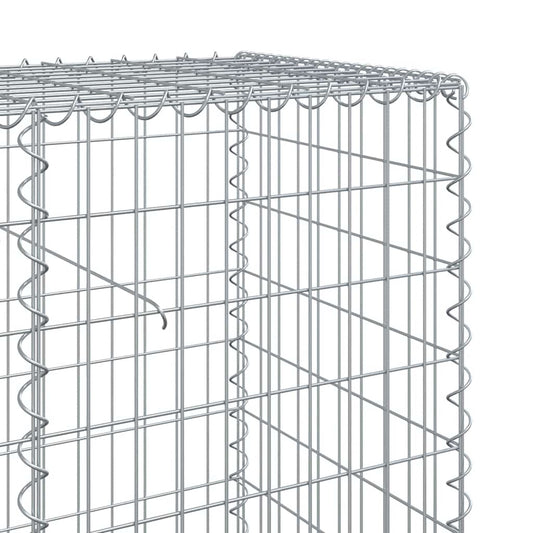 Gabionkurv med deksel 1100x50x100 cm galvanisert jern