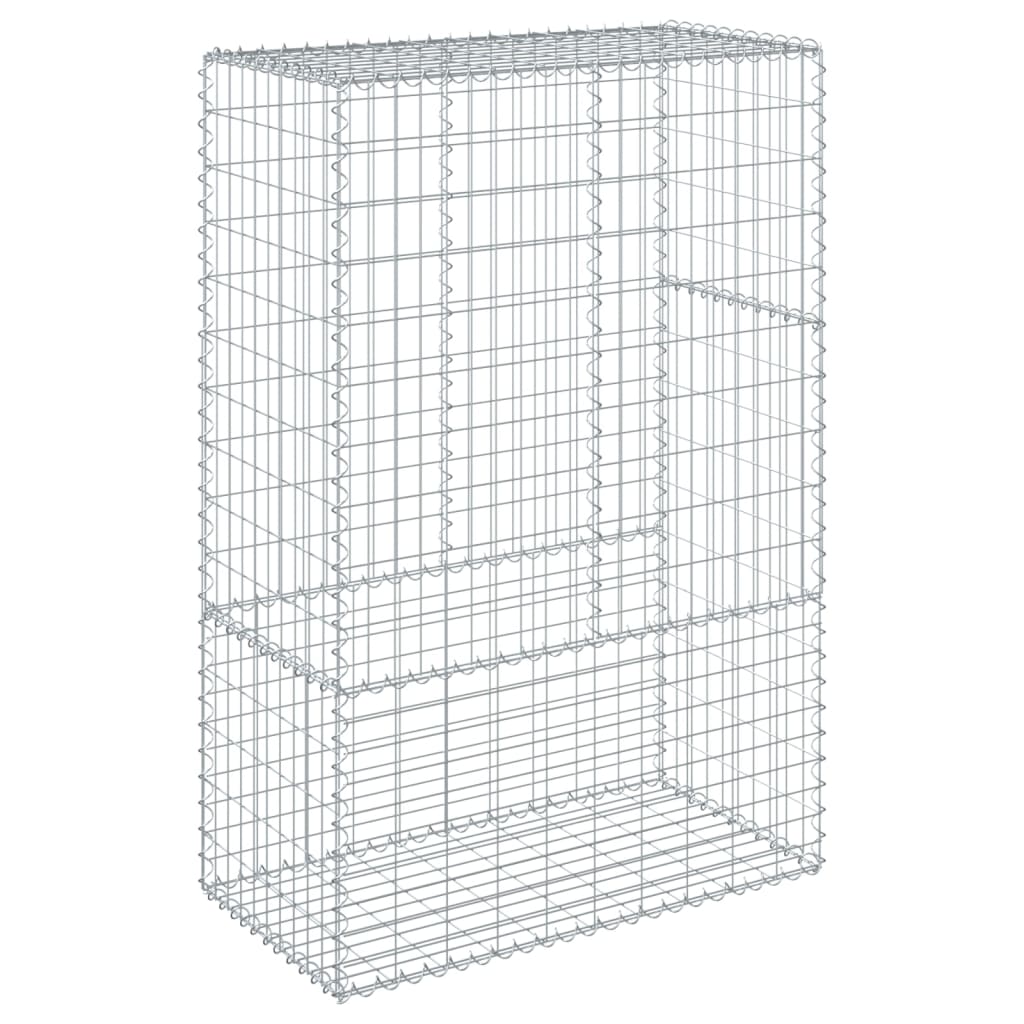Gabionkurv med deksel 100x50x150 cm galvanisert jern
