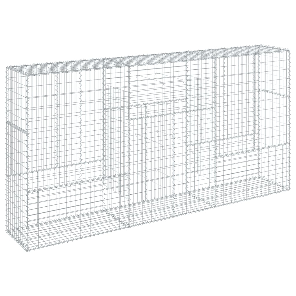 Gabionkurv med deksel 300x50x150 cm galvanisert jern