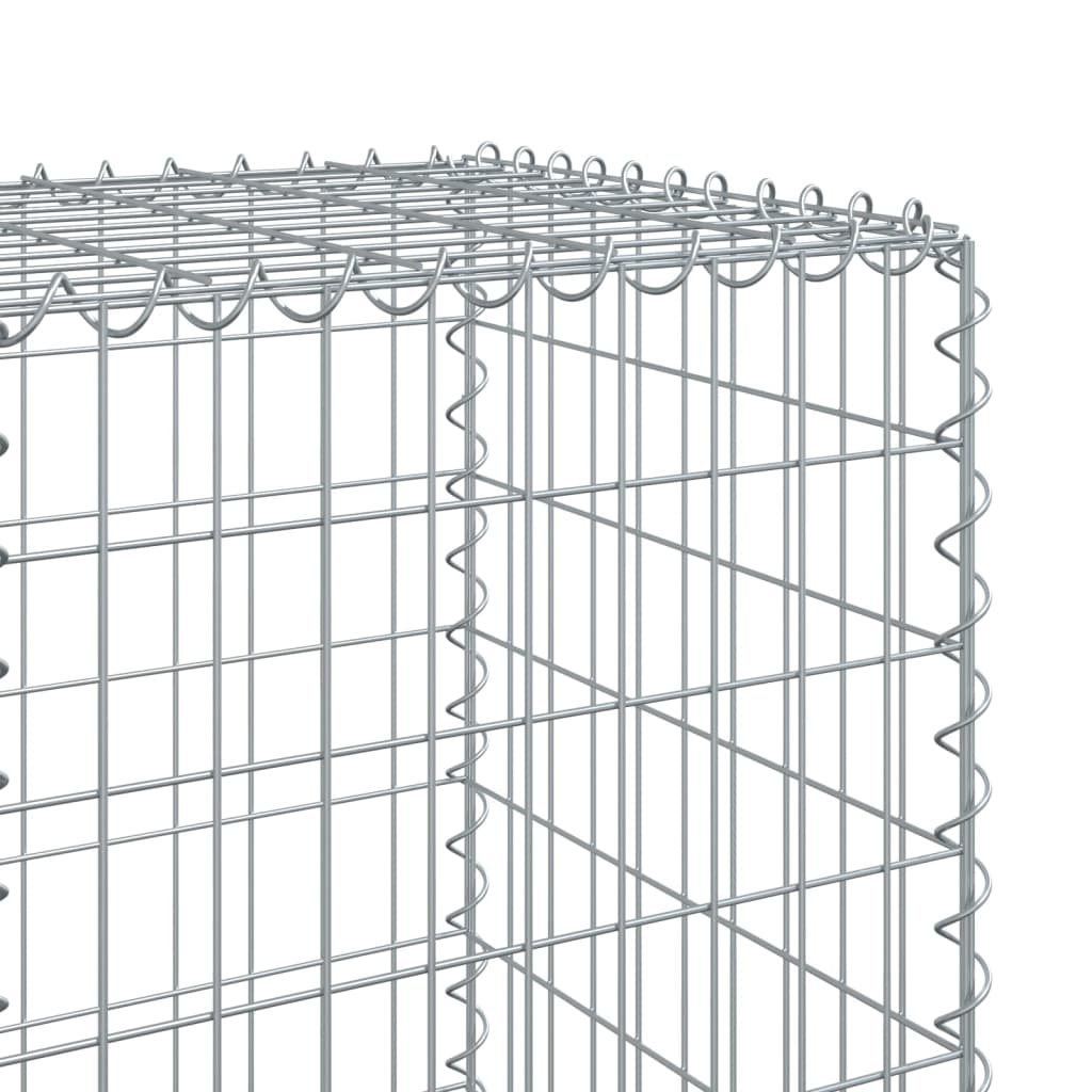 Gabionkurv med deksel 900x50x150 cm galvanisert jern