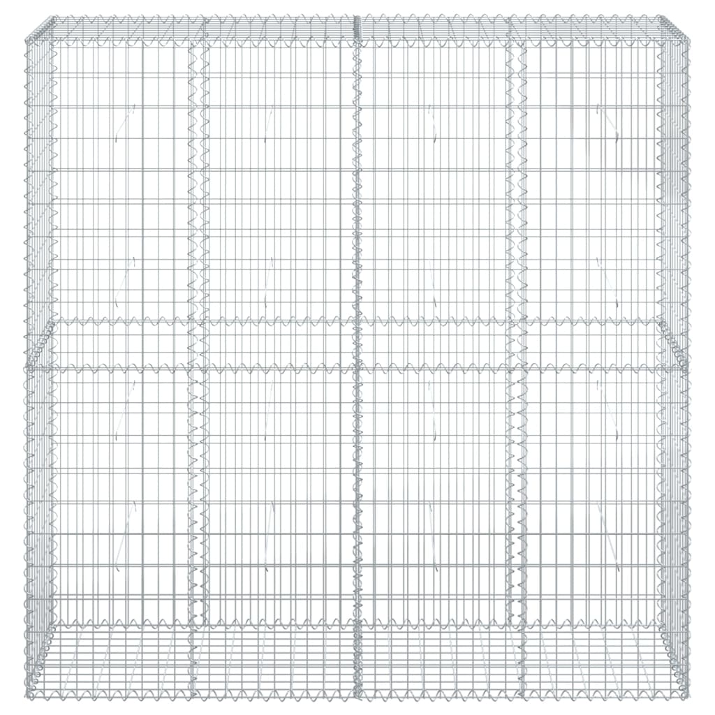Gabionkurv med deksel 200x50x200 cm galvanisert jern