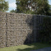 Gabionkurv med deksel 200x50x200 cm galvanisert jern