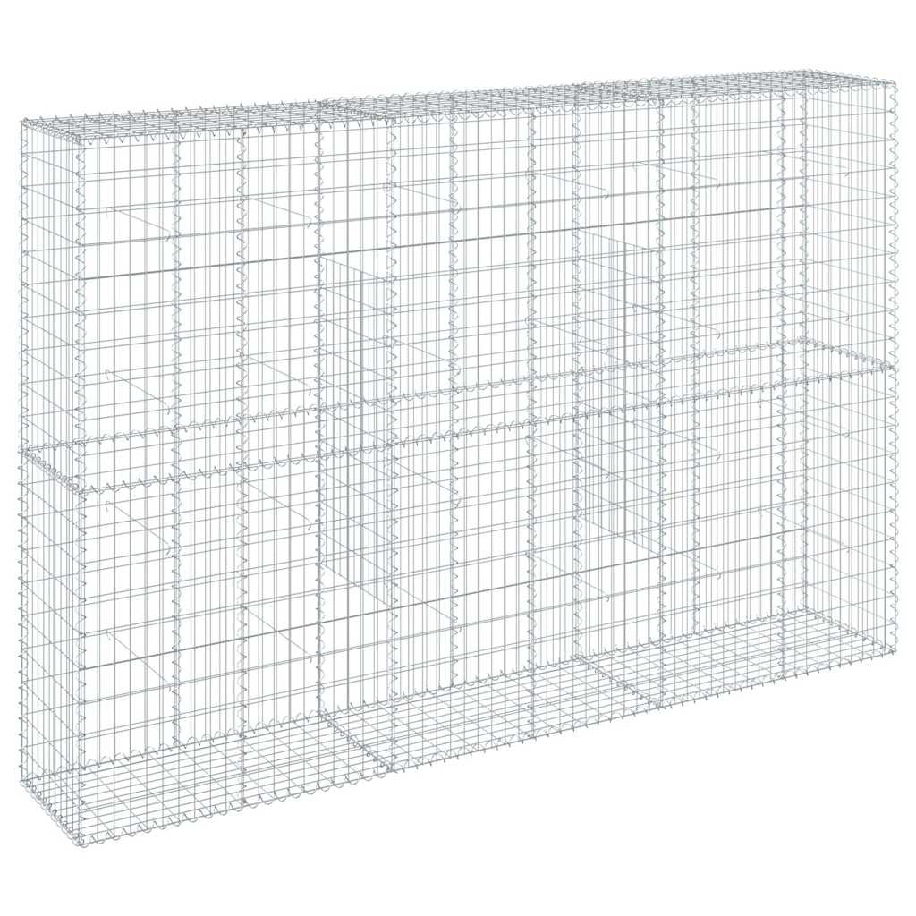 Gabionkurv med deksel 300x50x200 cm galvanisert jern