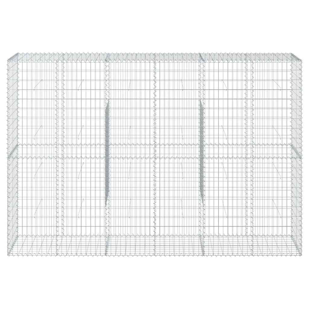 Gabionkurv med deksel 300x50x200 cm galvanisert jern