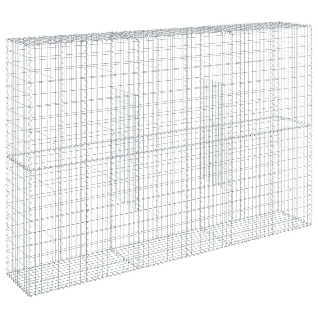 Gabionkurv med deksel 300x50x200 cm galvanisert jern