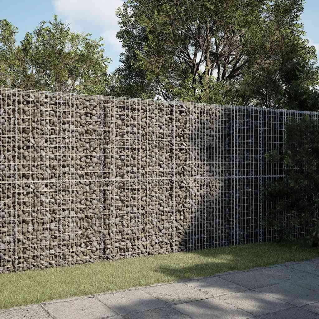Gabionkurv med deksel 300x50x200 cm galvanisert jern