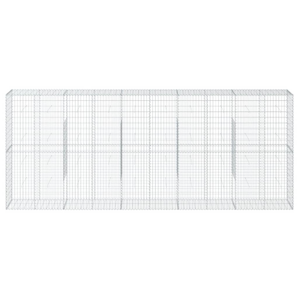 Gabionkurv med deksel 500x50x200 cm galvanisert jern