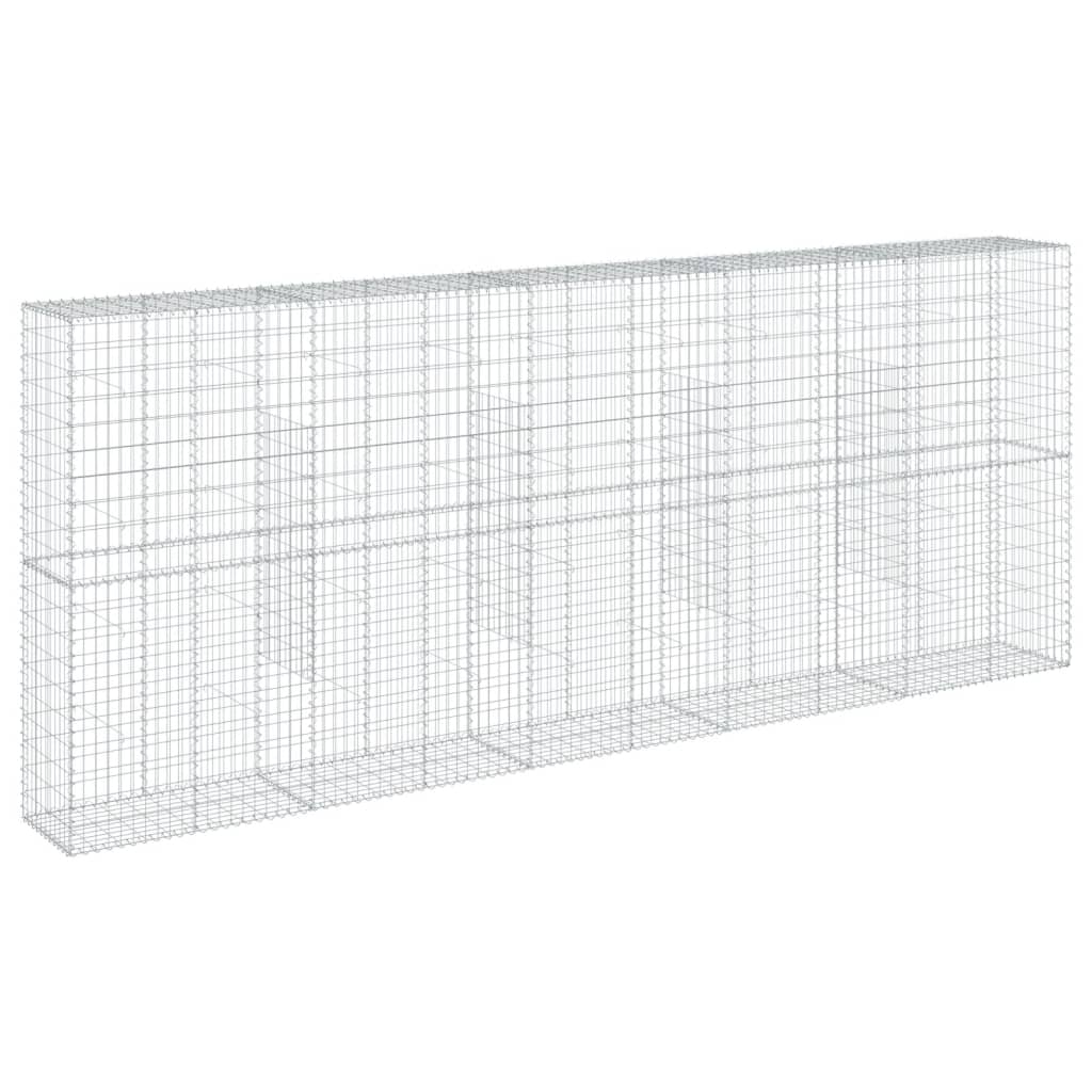 Gabionkurv med deksel 500x50x200 cm galvanisert jern