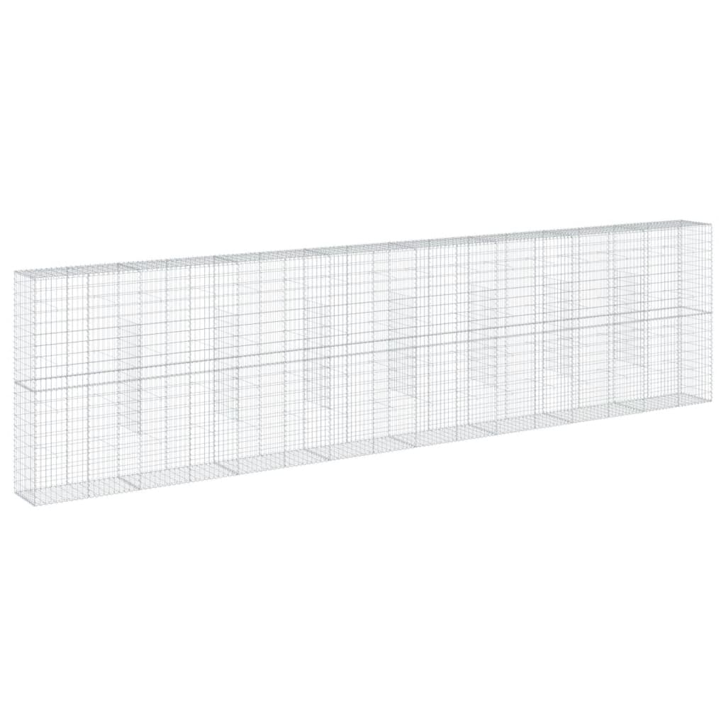 Gabionkurv med deksel 800x50x200 cm galvanisert jern