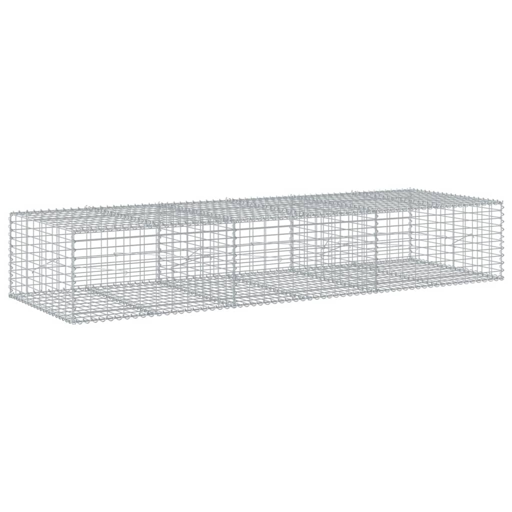 Gabionkurv med deksel 300x100x50 cm galvanisert jern
