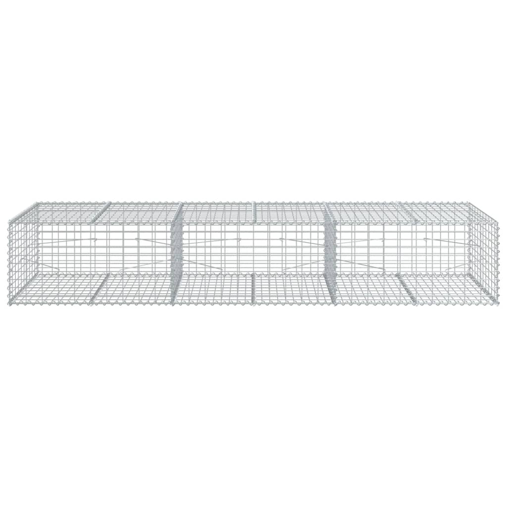 Gabionkurv med deksel 300x100x50 cm galvanisert jern