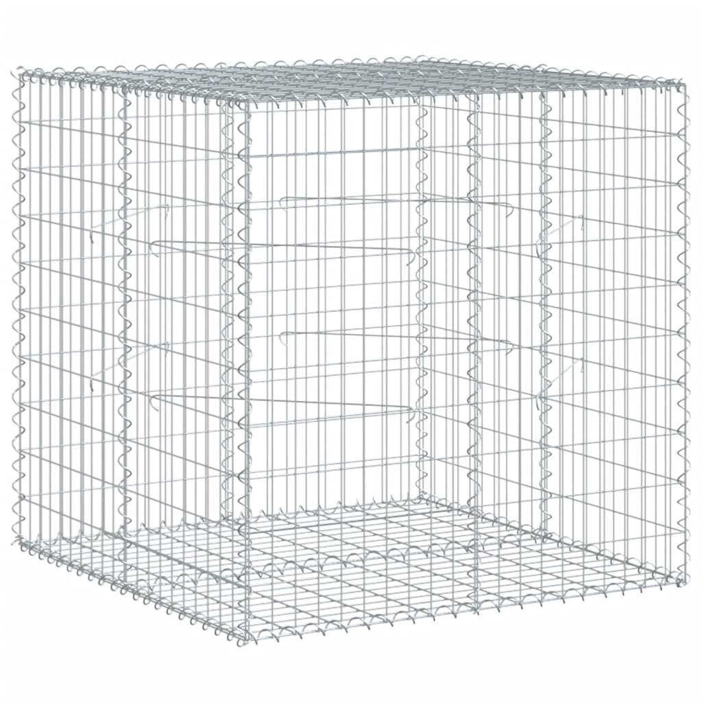 Gabionkurv med deksel 100x100x100 cm galvanisert jern