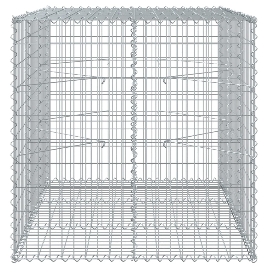 Gabionkurv med deksel 150x100x100 cm galvanisert jern