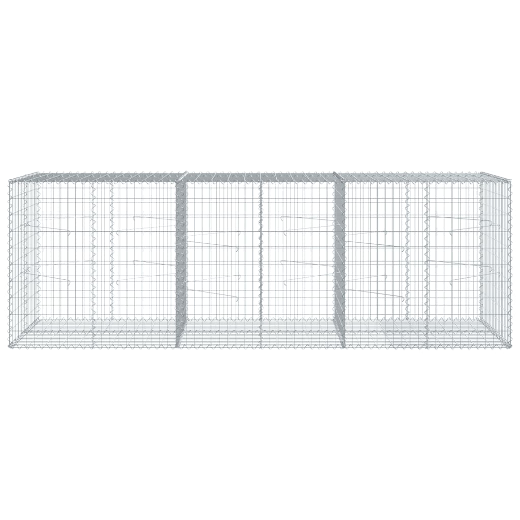 Gabionkurv med deksel 300x100x100 cm galvanisert jern