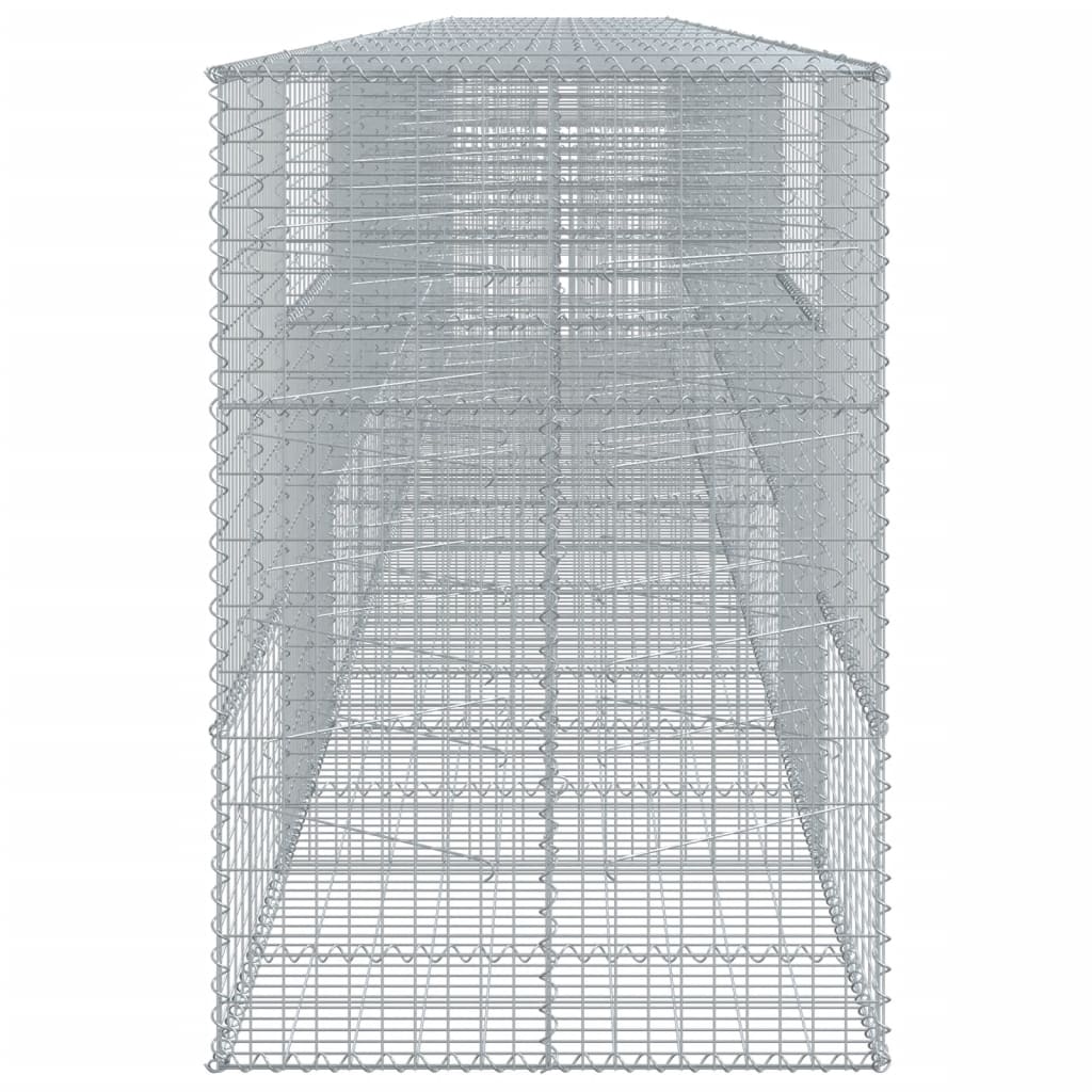 Gabionkurv med deksel 900x100x150 cm galvanisert jern