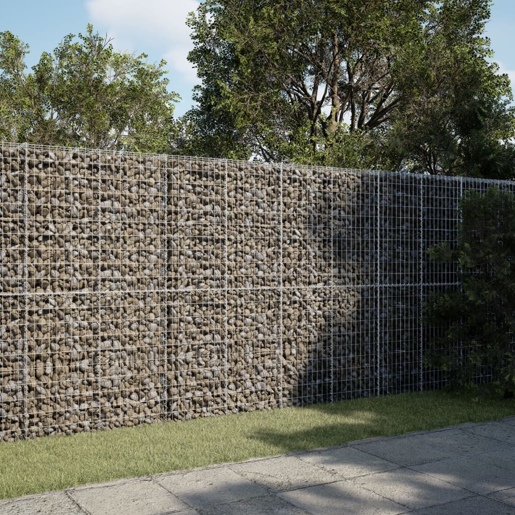 Gabionkurv med deksel 300x100x200 cm galvanisert jern
