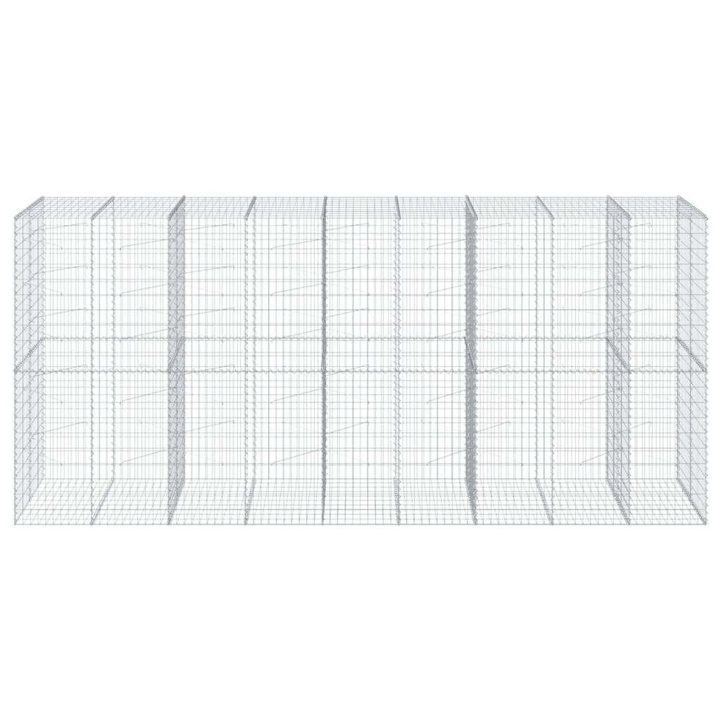 Gabionkurv med deksel 450x100x200 cm galvanisert jern