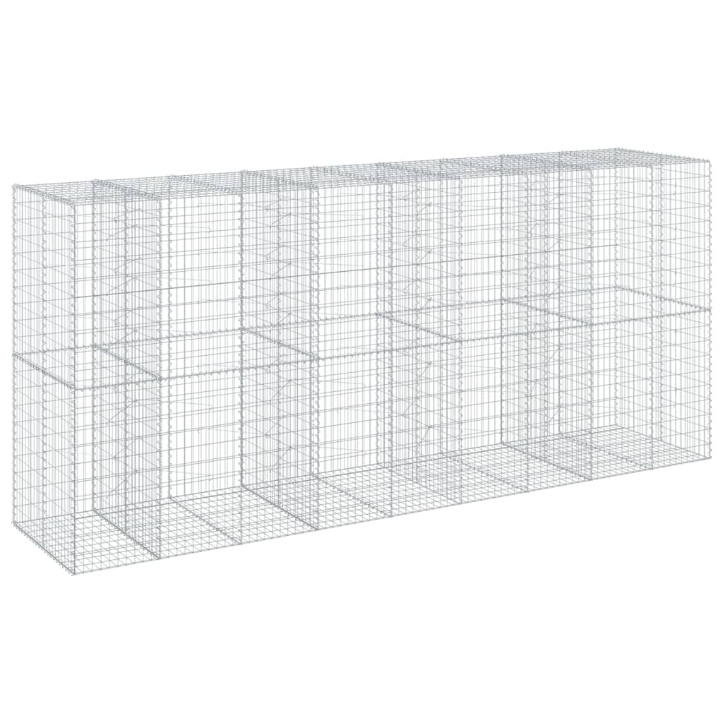 Gabionkurv med deksel 450x100x200 cm galvanisert jern