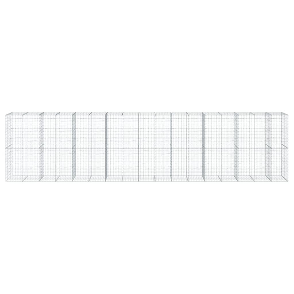 Gabionkurv med deksel 850x100x200 cm galvanisert jern
