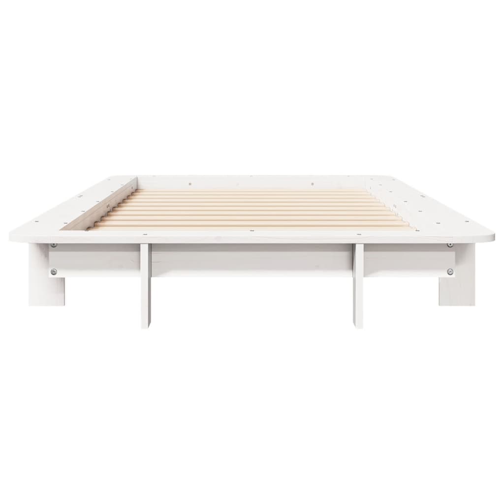 Sengeramme uten madrass hvit 100x200 cm heltre furu