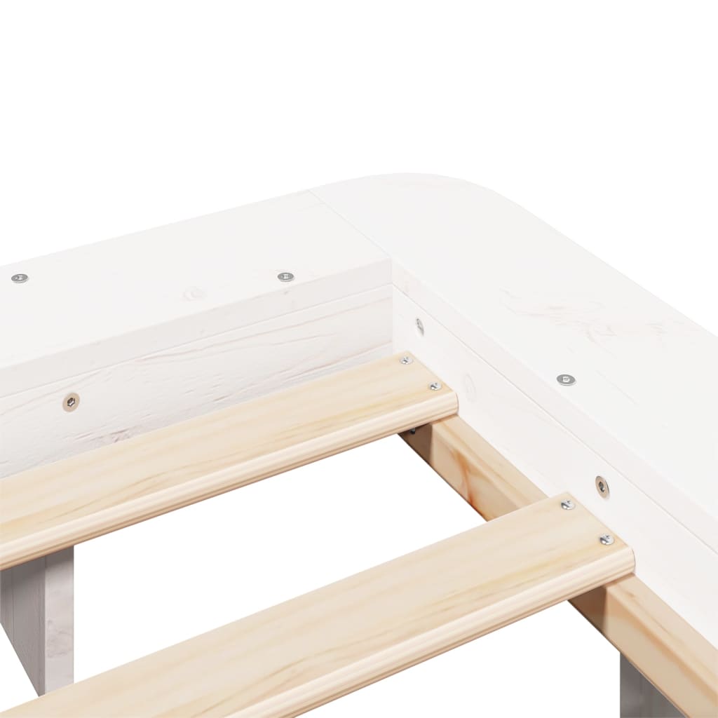 Sengeramme uten madrass hvit 140x190 cm heltre furu