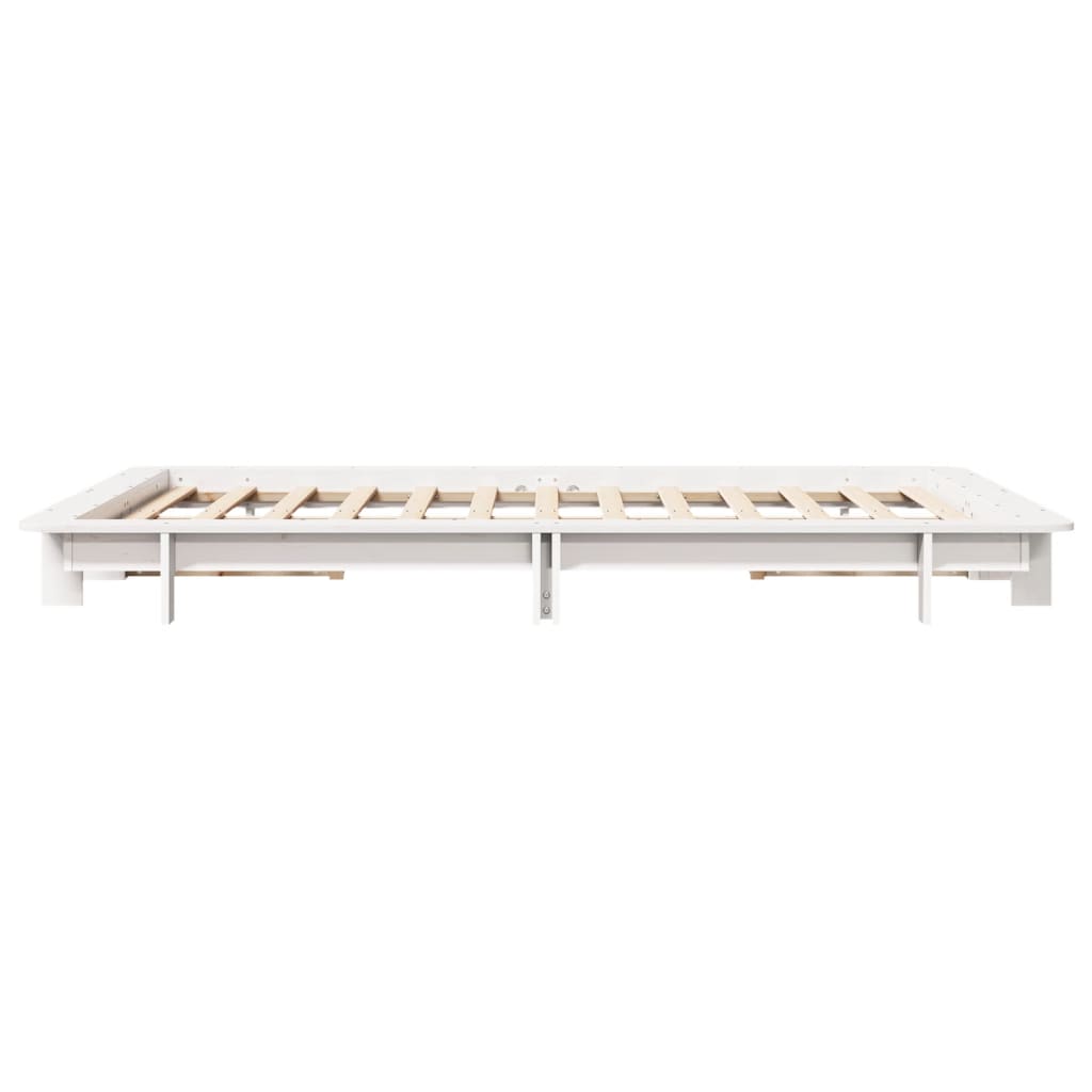 Sengeramme uten madrass hvit 135x190 cm heltre furu
