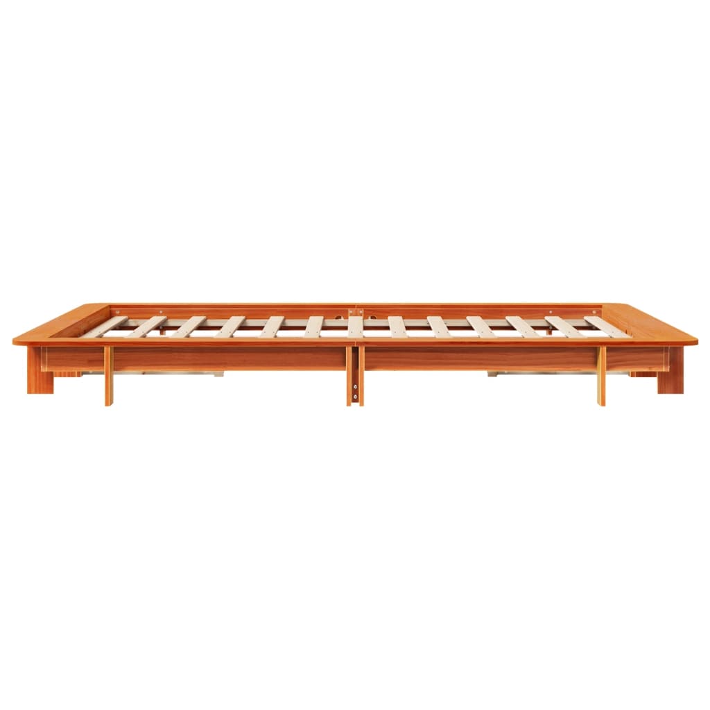 Sengeramme uten madrass brun 135x190 cm heltre furu