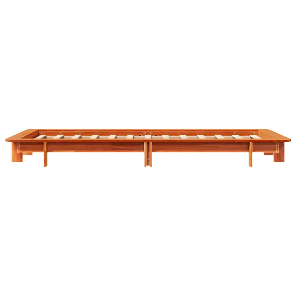 Sengeramme uten madrass voksbrun 90x190 cm heltre furu