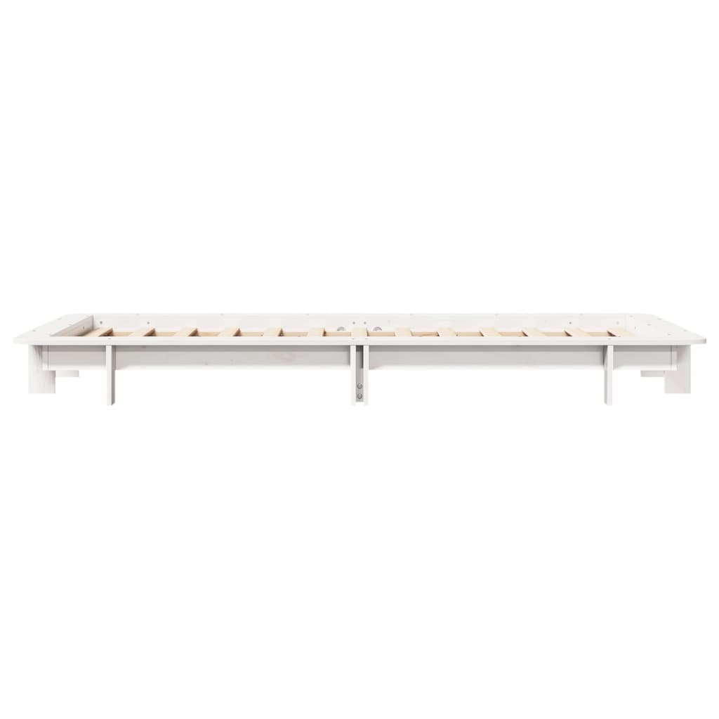 Sengeramme uten madrass hvit 75x190 cm heltre furu