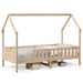 Barnesengeramme hus 80x200 cm heltre furu