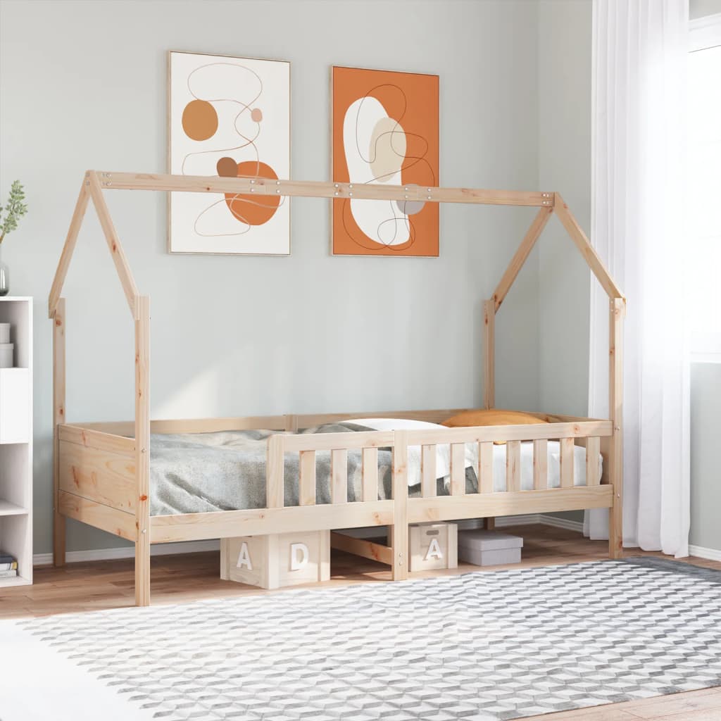 Barnesengeramme hus 90x190 cm heltre furu