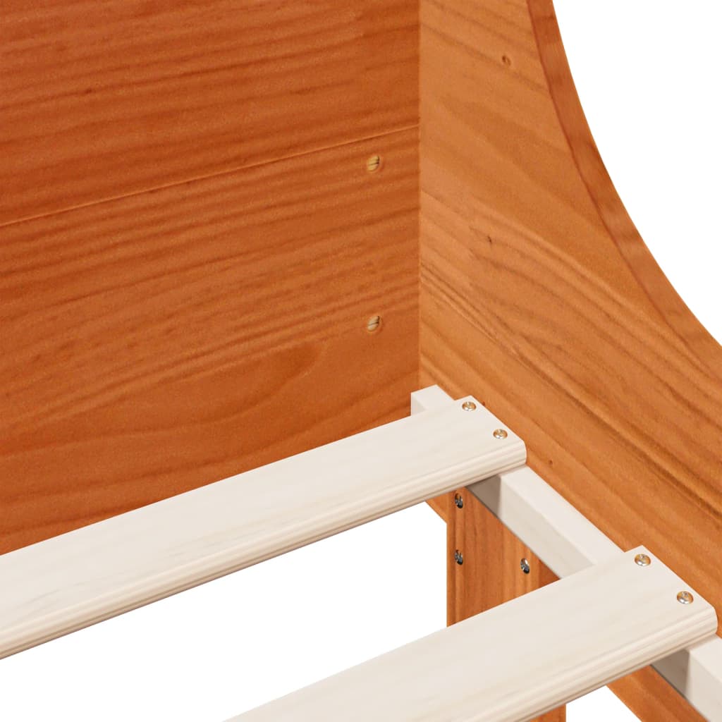 Sengeramme uten madrass brun 135x190 cm heltre furu