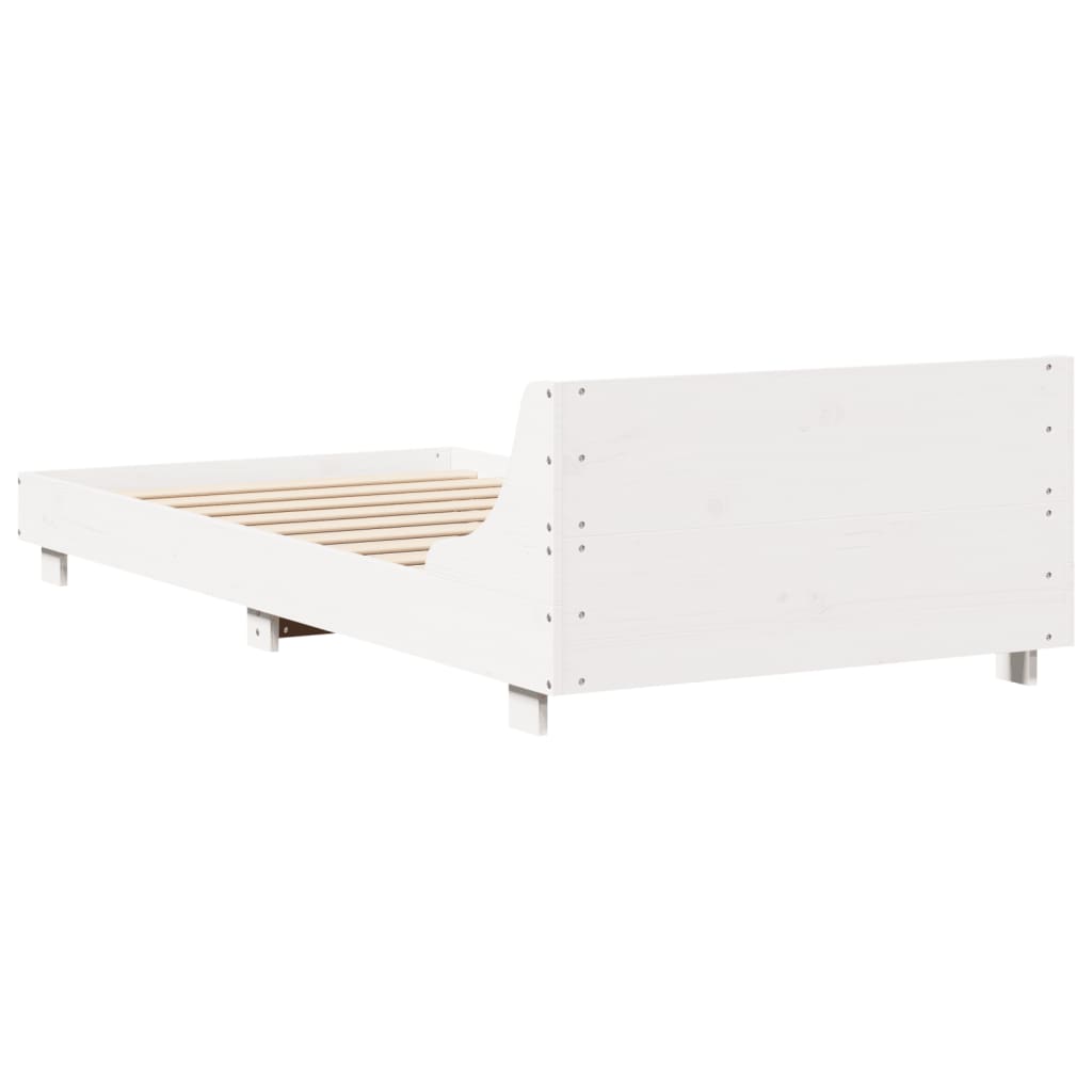 Sengeramme uten madrass hvit 90x190 cm heltre furu
