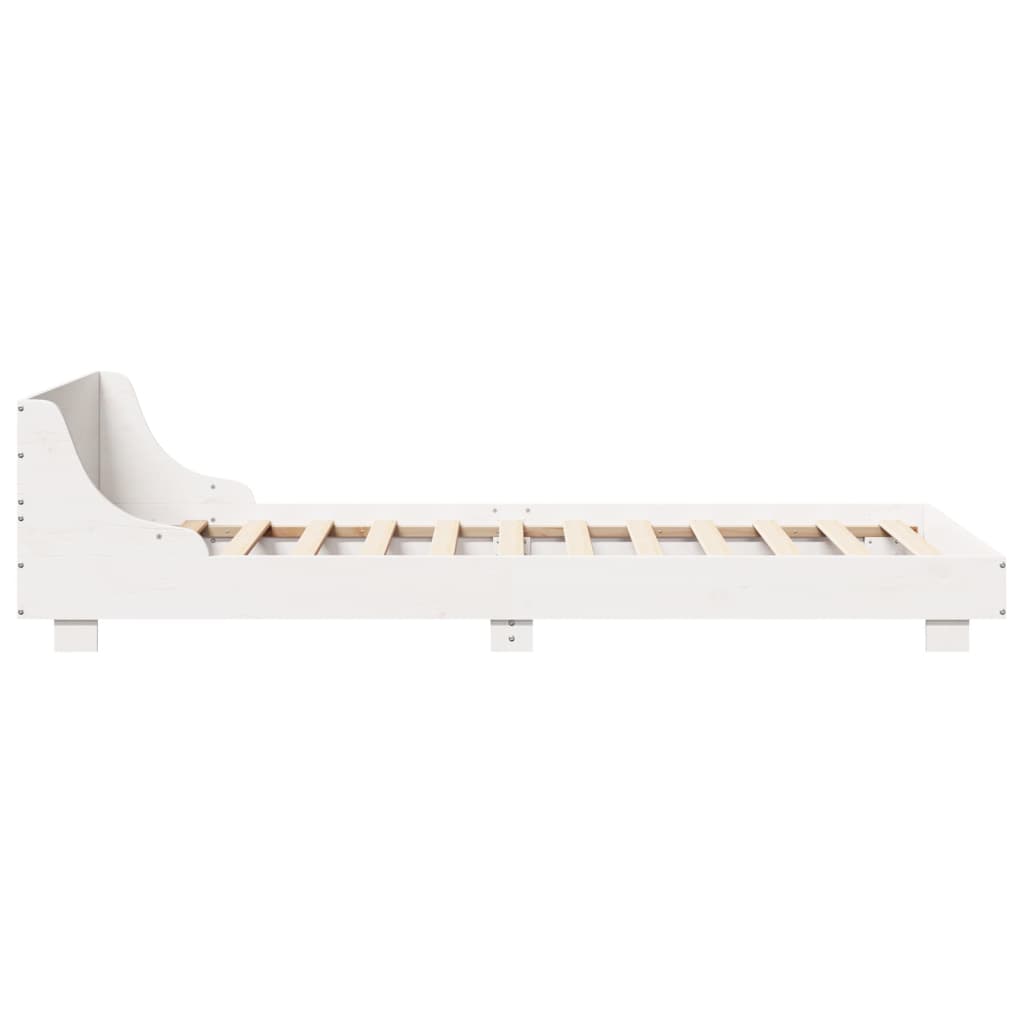 Sengeramme uten madrass hvit 75x190 cm heltre furu
