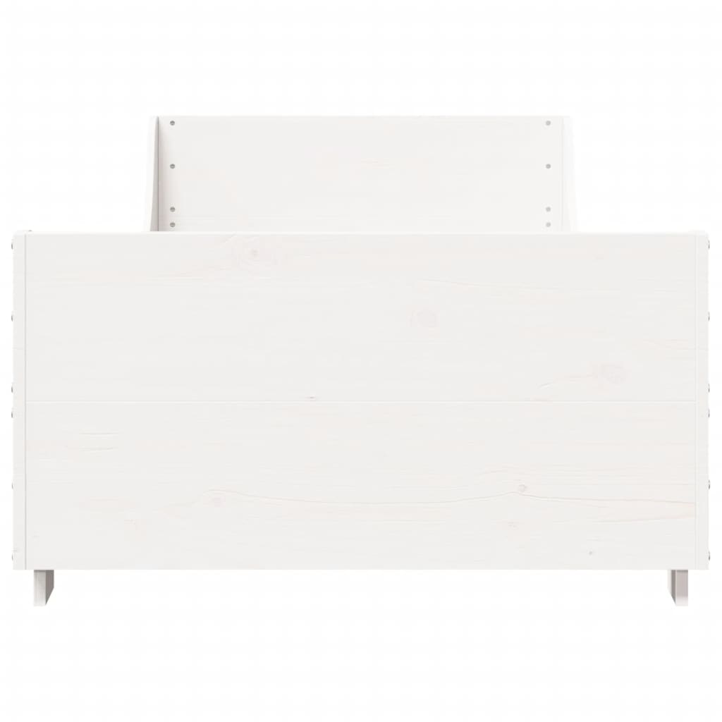 Sengeramme uten madrass hvit 75x190 cm heltre furu