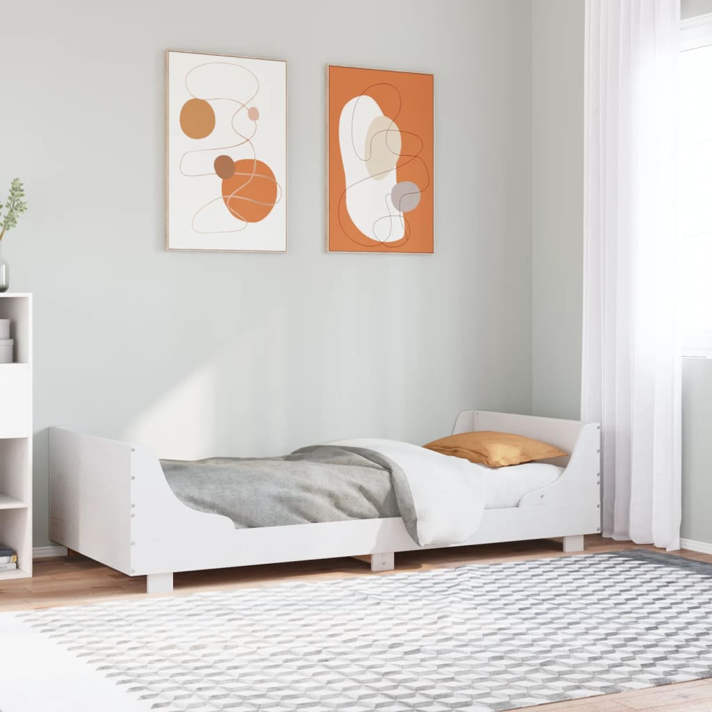 Sengeramme uten madrass hvit 75x190 cm heltre furu
